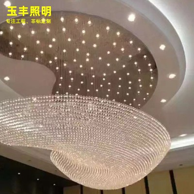 Large chandelier of duplex building