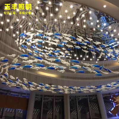 Special shaped glass chandelier