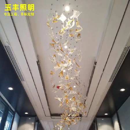 Special shaped glass chandelier