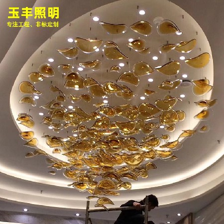 Glass crystal lamp of special-shaped large sales department