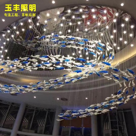 Glass crystal lamp of special-shaped large sales department