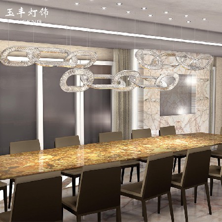 Crystal restaurant lamp